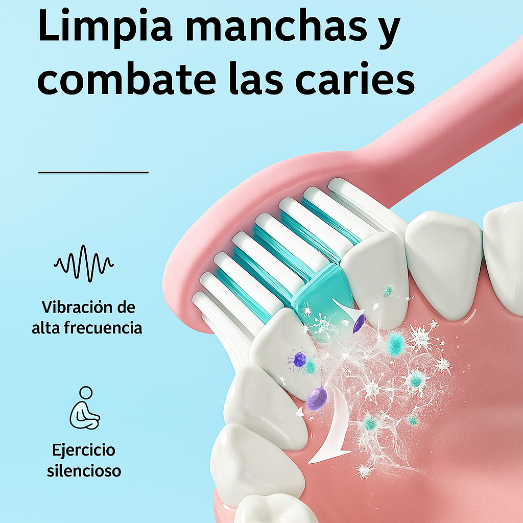 CEPILLO DENTAL ELÉCTRICO PARA NIÑOS + 6 CABEZALES DE OBSEQUIO🤩™🦷