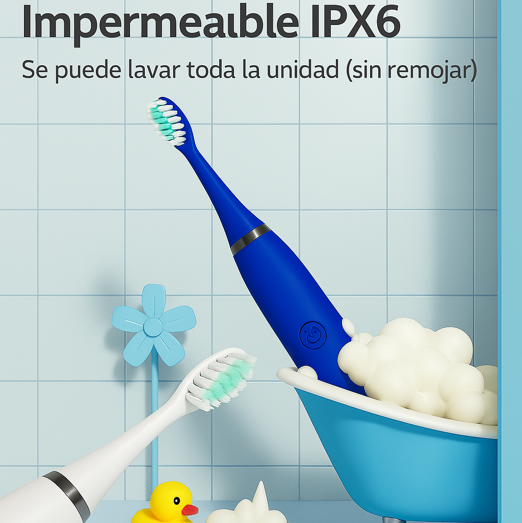 CEPILLO DENTAL ELÉCTRICO PARA NIÑOS + 6 CABEZALES DE OBSEQUIO🤩™🦷