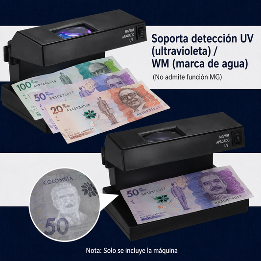 DetectaCash® DETECTOR DE BILLES FALSOS CON RAYOS UV💸