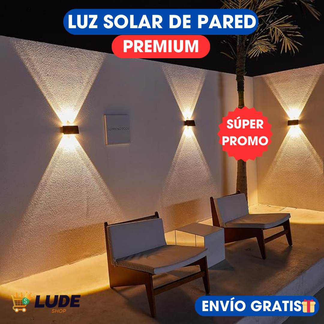 LUZ SOLAR DE PARED PREMIUM PARA EXTERIORES™⚡🌤️