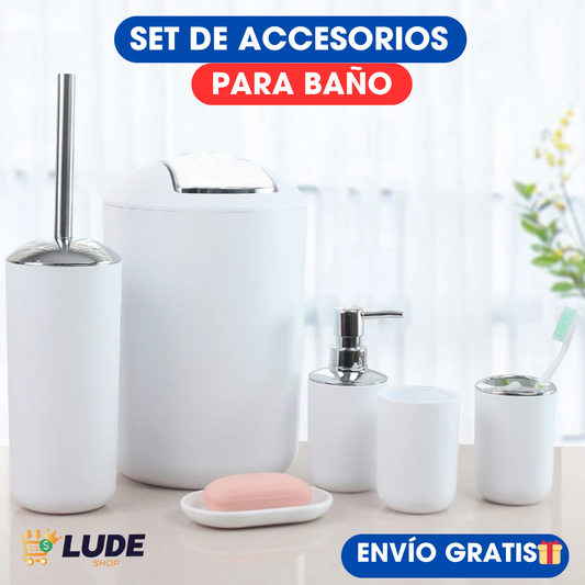 SET DE ACCESORIOS PARA BAÑO X6 UNIDADES™🛀