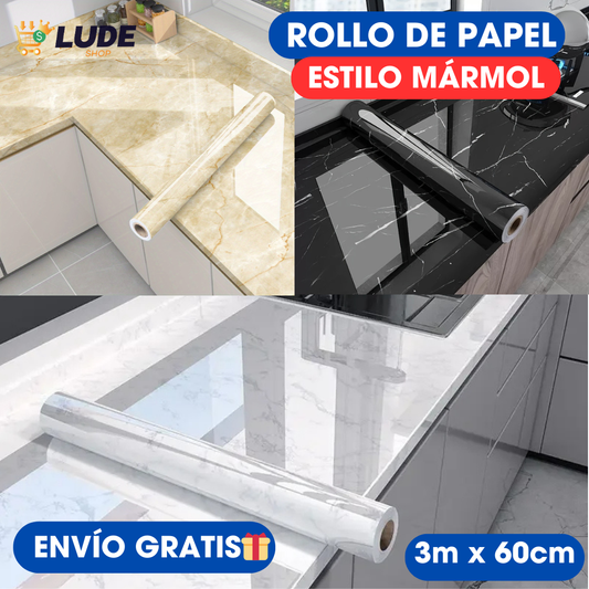 ROLLO DE PAPEL CON ESTILO MÁRMOL ADHESIVO™🏠