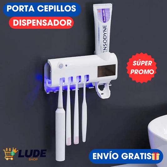 PORTA CEPILLOS CON DISPENSADOR DE CREMA DENTAL™🦠