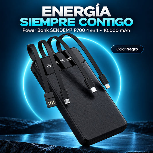 SENDEM® Power Bank 4 en 1 Carga Rápida📲✨