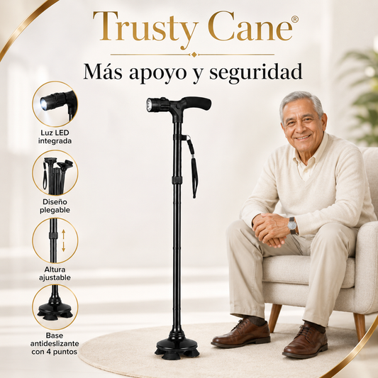 Trusty Cane® BASTÓN CON LINTERNA PLEGABLE✨